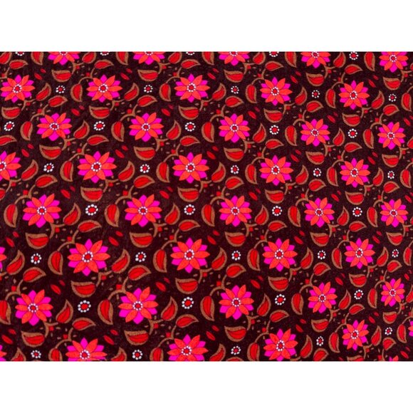 Stunning Groovy Floral Vintage Fabric French Terry 60s 70s 98.5x48” - Picture 2 of 6